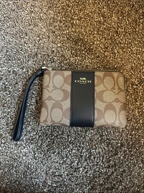 Brown Coach wristlet